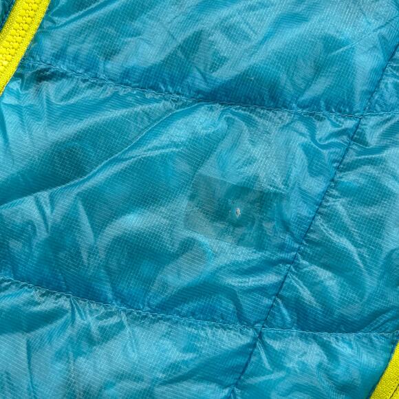 Women's Blue Yellow The North Face Summit Series 900 Goose Down Puffer Vest Sz L - Picture 4 of 9